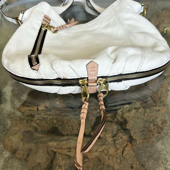 orYANY Melanie Convertible Leather Handbag White - Picture 4 of 5